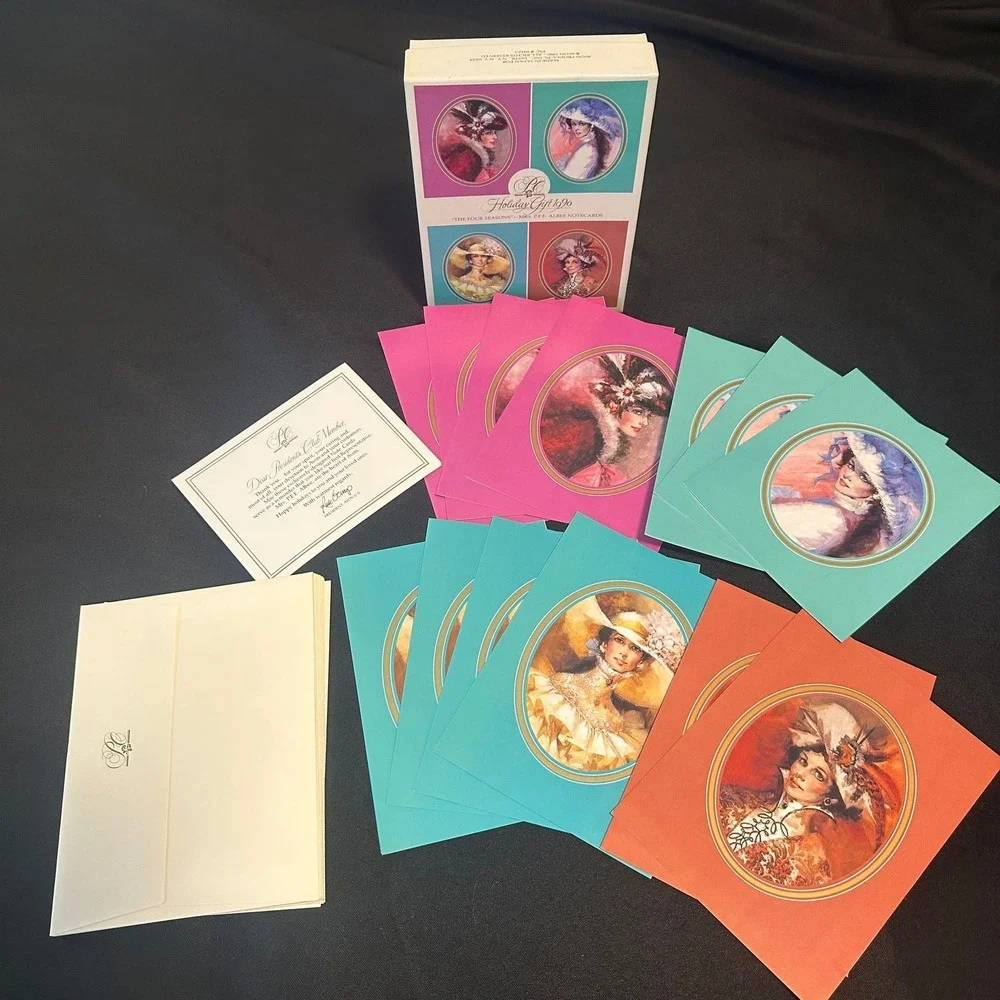 Vintage Boxed Avon Stationery Cards, 1990‎ the Four Seasons